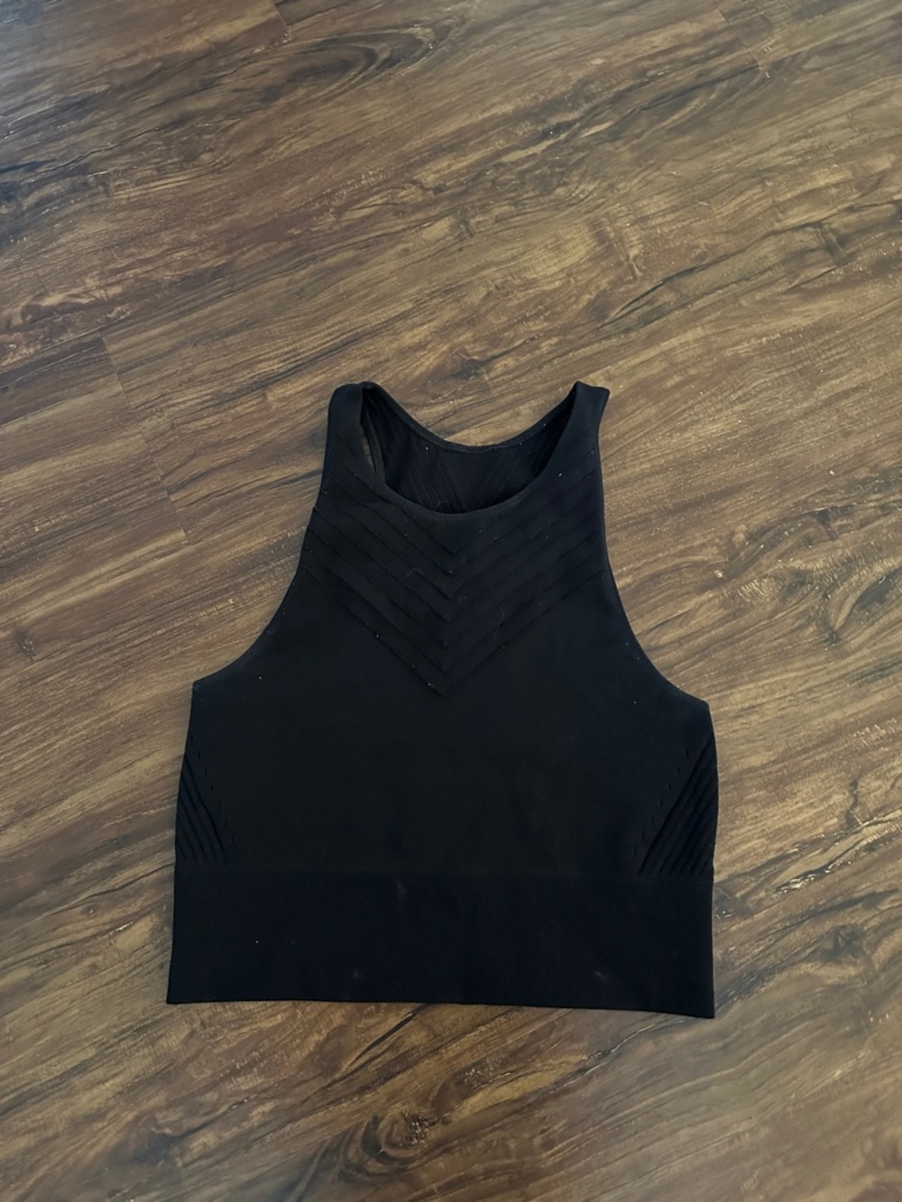 Adidas Black High-Neck Athletic Tank Top Crop Top